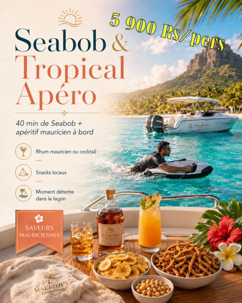 Promotional poster: seabob mauritius